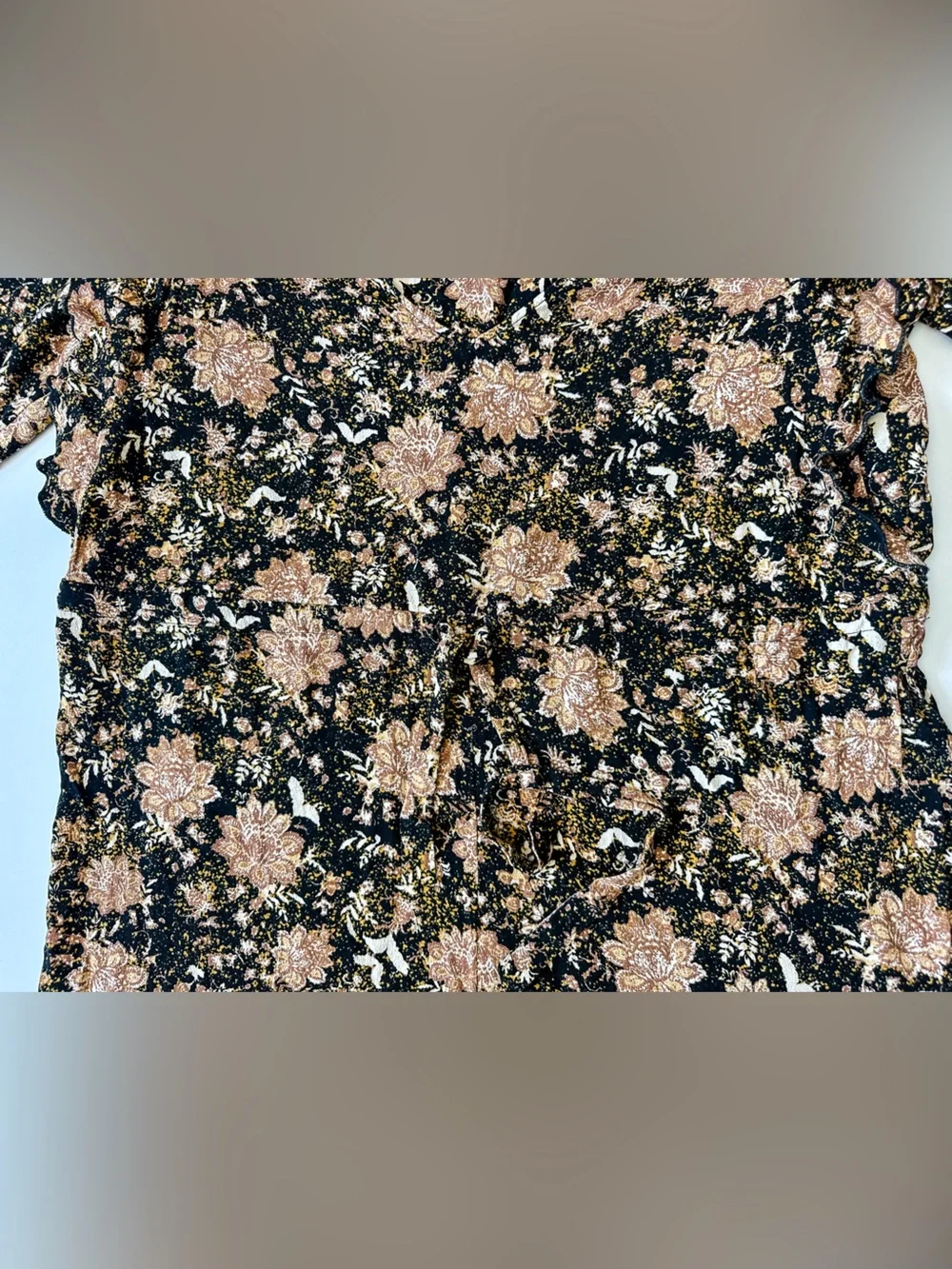 FREE PEOPLE Lux Floral Floral Ruffle Drawstring Waist Jumpsuit Women’s - Medium